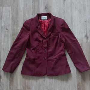 Jeremiah S California vintage jacket 1990s 100% wool burgundy blazer womens S/M